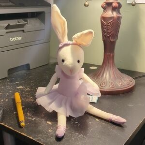 Jellycat White and Purple Bunny Balerina Stuffed Animal